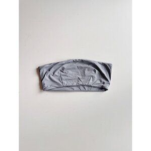 437 FOUR THREE SEVEN Aubrey Grey Bandeau Bikini Top, Size S